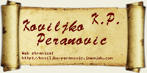 Koviljko Peranović vizit kartica